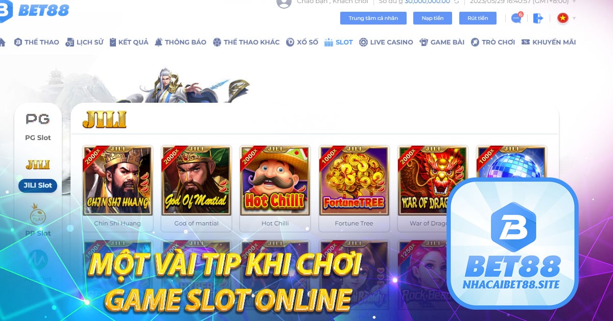 Một vài tip khi chơi game slot online